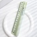 Portable 3-in-1 student stationery compass ruler set, lightweight plastic learning tool. - Green