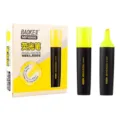 Baoke highlighters marker pens set 5.5mm wide resin tip yellow fluorescent student stationery. - Lemon Yellow