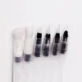 Set of 6 water brush pens for watercolor painting, flat and round tip refillable storage pens. - 6-Piece Set