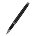 Sleek black metal rollerball pen with silver accents, perfect for business office signing. - Business Black