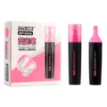 Baoke highlighter pen set MP4906 pink marker pens with flexible resin tip for smooth writing study. - Hawthorn Red