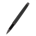 Professional black metal rollerball pen with sleek dark metallic trim for office use. - 0.5mm / Pearl Black