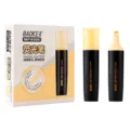 Baoke highlighters set, large capacity aesthetic pastel marker pens with wide resin nib for study. - Coral Orange