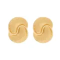 Eleganti Orecchini a Lobo Spirale Geometrica Dorata Design Nicchia Moda Donna Gioielli - Oro