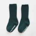 Donkergroene baby sokken geribd antislip lange buissokken kinderen winterkleding sokken. - Eén maat / Groen
