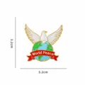 Vintage World Peace Dove Enamel Pin Badge Backpack Clothing Decorative Accessories 3.2cm - 3.2x3.2cm / World Peace Globe Style (A15-5-462)