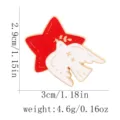 National Day red star peace dove alloy brooch patriotic metal badge backpack clothing accessory - C3610-3