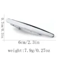 Pince à cravate en métal argenté pour homme, design lisse classique, longueur de 6 cm. - Argent Poli