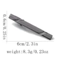 Pince à cravate élégante pour homme en métal foncé accessoire de costume d'affaires - Gris Métal Rayé