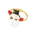 Christmas snowman napkin ring alloy material hotel western table decorative buckle holder - Z1368-1 (Christmas Snowman)