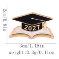 2027 Doktorhut Buch Emaillipin Metall Brosche Studenten Abschluss Geschenk Gedenkzeichen - C3620-2