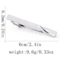 Pince à cravate homme en métal argenté avec design torsadé, 6cm, accessoire professionnel élégant. - Argent Torsadé