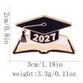 2027 Doktorhut Buch Emaillierte Brosche süße Metall Anstecknadel Studenten Geschenk - C3620-3