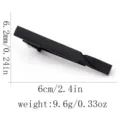 Pince a cravate homme metal noir finition mate longueur 6cm poids 9.6g accessoire mode - Sergé noir