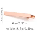 Pince à cravate homme en cuivre or rose minimaliste accessoire chemise costume 6cm - Or Rose Poli