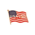 Commemorative USA 250th anniversary flag lapel pin, stylish metal enamel badge for clothes. - C3600-2