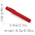 Pince à cravate pour homme en cuivre élégant, design à rayures rouges professionnelles. - Rouge