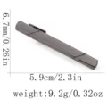 Pince a cravate homme business lisse metal gris fonce design simple 5.9cm leger - Métal canon