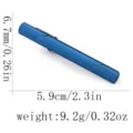 Pince à cravate en métal bleu pour homme, design élégant à rayures diagonales, longueur 5.9cm. - Argent