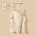 Pure cotton nursing cover with cute heart print, double gauze breastfeeding apron and stroller cover. - Heart Wooden Rings