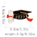 2027 Doktorhut Metall Brosche Emaille Pin mit Rolle und Quaste Studenten Gedenkgeschenk - C3621-3