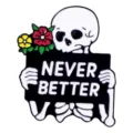 Halloween cartoon skeleton enamel pin badge metal brooch for clothes and bags decoration gifts. - C3513-2