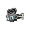 Vintage movie projector enamel pin, cinema theme metal brooch badge for backpack decor. - Movie Projector Style (C3494-2)