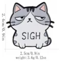Creative cute cartoon cat alloy brooch funny letter enamel pin badge jewelry accessory - Funny Cat Style (C3461-3)