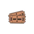 Cinema ticket enamel pin, cute movie theme brooch badge for backpack clothes decoration. - Movie Ticket Style (C3494-4)