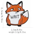 Funny tired fox enamel pin alloy cute cartoon animal brooch badge accessory for backpack hat - Funny Fox Style (C3461-10)