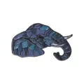 Geometrische olifant geëmailleerde broche legering dier badge voor kleding en tas - Olifant