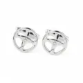 Boutons de manchette argentés en forme de volant de voiture pour chemise homme business - Volant de Voiture Style 2 (P1169-4)
