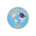 2027 Global Grad Spilla di Laurea Smalto Globo Cappello Regalo Commemorativo Distintivo Gioiello - C3572-5