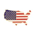 Broche en émail alliage créatif épinglette de revers carte drapeau des États-Unis - Style Carte des États-Unis (C3559-1)