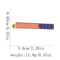 American Flag Tie Clip Metal Enamel Business Fashion Men Necktie Bar Accessory Gift - T1133 (Single Tie Clip)