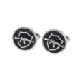 Boutons de manchette metal blouclier fusil retro pour chemise homme daffaires - Style Motif Fusil d'Assaut (P1170-1)