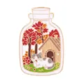 Süße Katzen Emaillierte Anstecker Herbstbaum Magische Fasche Brosche Mode Tasche Accessoire - C3543-4