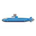 Blue submarine enamel pin, cute metal cartoon brooch badge for clothing bags and apparel accessories. - Blue Submarine Style (C3506-1)