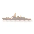 Military Warship Enamel Pin Creative Alloy Badge Cartoon Brooch for Clothes Backpacks - Gray Warship Style (C3506-2)