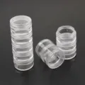 Transparent plastic storage jars, multi-layer rotating containers for small items and cosmetics. - Clear