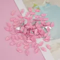 Pink horse eye resin rhinestones flatback crystal gems for DIY crafts handmade accessories - Marquise Pineapple Cut Resin Plated Back / 100 Pieces (7x15mm) / Light Pink AB