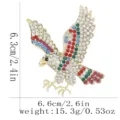 Broche de águila dorada brillante con diamantes de imitación para traje de hombre. - Estilo 1 (C3410-1)
