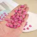 Sparkling pink glitter heart flatback cabochons 12mm DIY craft accessories for handmade decor. - Heart Resin Flatback Rhinestone / 100 Pieces/Pack (12mm) / Peach Pink AB