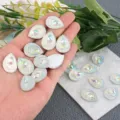 18x24mm Teardrop Resin Flatback Rhinestones AB Color DIY Craft Decor Accessories 50pcs - Teardrop Flatback Rhinestone / 18x24mm (25 Pieces/Pack) / White AB