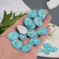 18x24mm teal teardrop resin rhinestones flatback glitter sparkling gems for craft accessories - Teardrop Flatback Rhinestone / 18x24mm (25 Pieces/Pack) / Aqua Blue AB