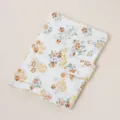 Fundas para libros de gasa de algodón doble con estampado floral vintage y botón a presión. - Flores abundantes