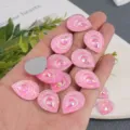 18x24mm teardrop resin flatback rhinestones pink glitter crystal DIY craft accessories - Teardrop Flatback Rhinestone / 18x24mm (25 Pieces/Pack) / Iridescent Light Pink