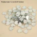 Gedetailleerd uitzicht op holografische kristallen hartbedels, strass knutselaccessoires. - Hart Hars Flatback Strass / 100 Stuks/Verpakking (12mm) / AB Wit