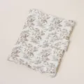 Fundas para libros artesanal de tela de algodón con estampado floral y botón a presión. - Hojas de color claro