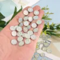 Colorful AB resin rhinestones flatback crystal gems for DIY crafts clothing decoration. - White